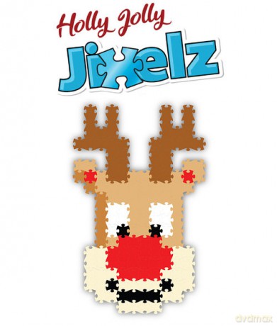 Puzzelki Pixelki Jixelz Bombka Renifer
