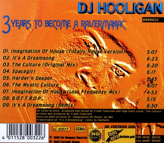 Dj Hooligan: 3 years to become a ravermaniac [CD]