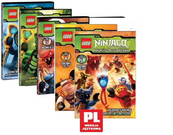 LEGO Ninjago Rok węży część 1-5 Pakiet [5DVD]