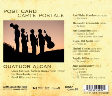 Alcan String Quartet-Carte Postal [CD]