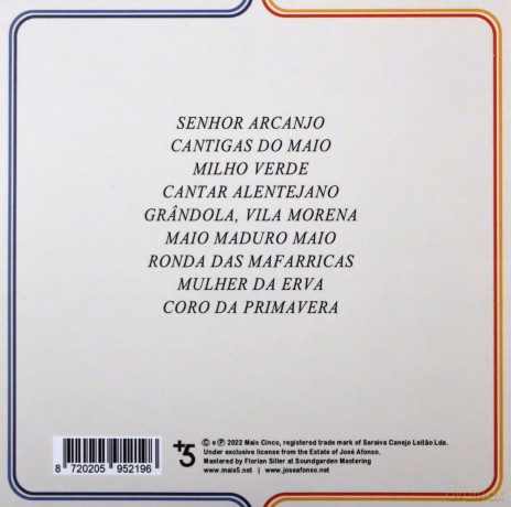 Jose Afonso: Cantigas Do Maio [CD]