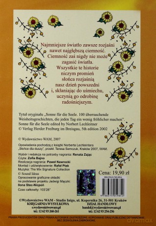 Słońce Dla Duszy. Zaskakujące historyjki mądrościowe, które każdy dzień uczynią choć trochę radośniejszym [CD]