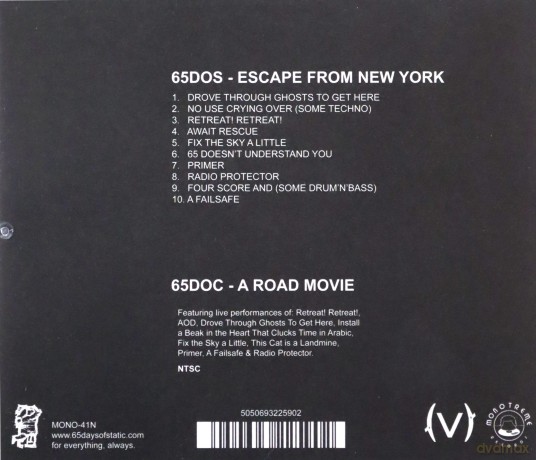 65daysofstatic: Escape from New York [2CD]