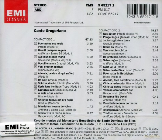 Coro Santo Domingo De Silos: Canto Gregoriano [BOX] [2CD]