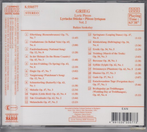 Balasz Szokolay: Lyrische Stücke Vol. 2 [CD]