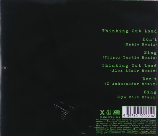 Ed Sheeran: Thinkin Out Loud [CD]
