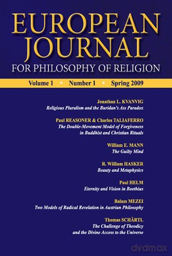 European Journal. For Philosophy of Religion 1 (2009) [KSIĄŻKA]