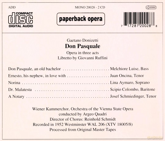 Quadri: Don Pasquale (Ga) [2CD]