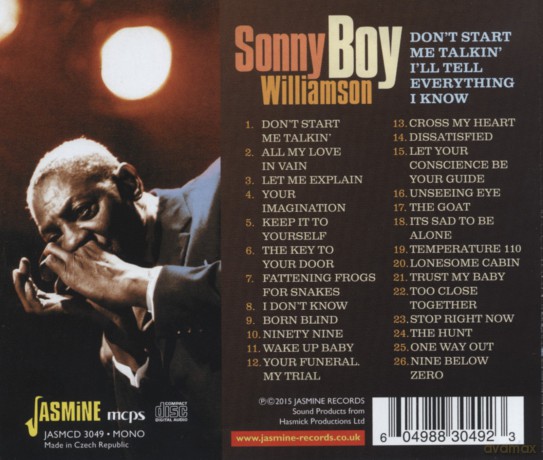 Sonny Boy Williamson: Don't Start Me Talkin' Il [CD]