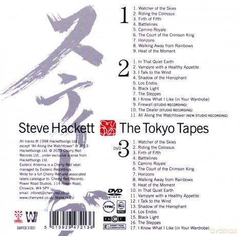 Steve Hackett: The Tokyo Tapes (2 CD + 1 DVD) [3CD]