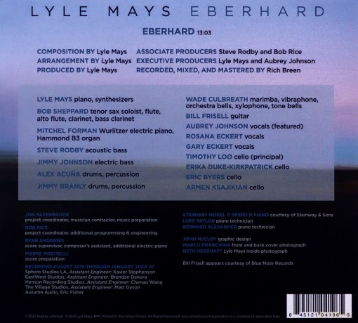 Lyle Mays: Eberhard [CD]