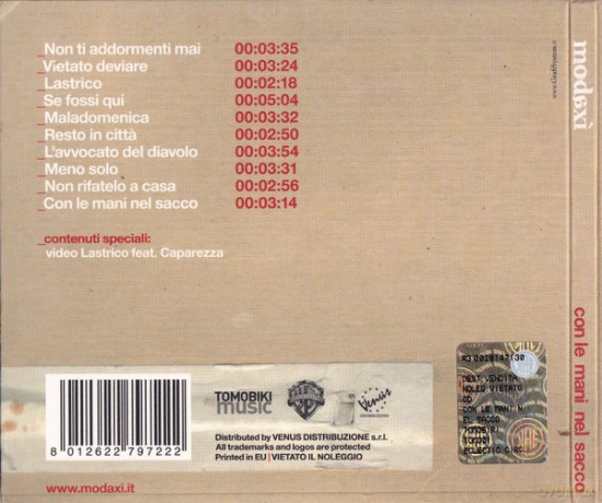 Modaxi: Con Le Mani Nel Sacco [CD]