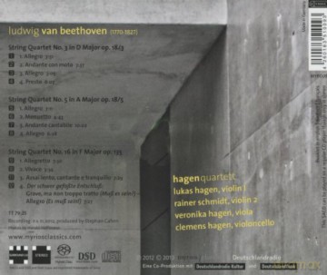 Hagen Quartett: Streichquartette Op.18/3,18/5,135 (SACD-Hybrid) [CD]