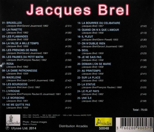 Jacques Brel: Jacques Brel [CD]