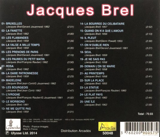 Jacques Brel: Jacques Brel [CD]