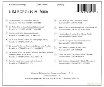 Kim Borg: Lebendige Vergangenheit - Kim Borg [CD]