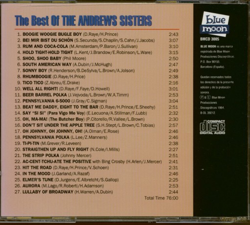 Andrews Sisters: Best of-27 Tr.- [CD]