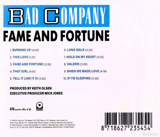 Bad Company: Fame and Fortune [CD]