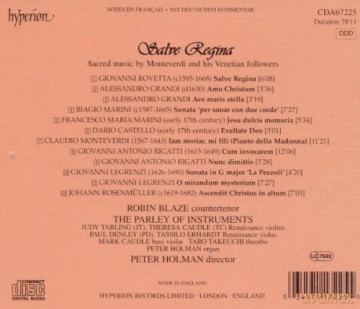 Blaze: Salve Regina - Geistliche Musik von Monteverdi und seinen Anhängern [CD]