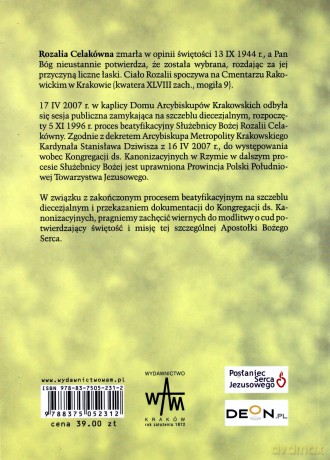 Rozalia Celakówna. Pisma. Notatki i wspomnienia z życia. Listy do kierownika sumienia ks. Władysława Całki CSsR. Odpowiedzi na pytania dla ostatniego kierownika sumienia [KSIĄŻKA]