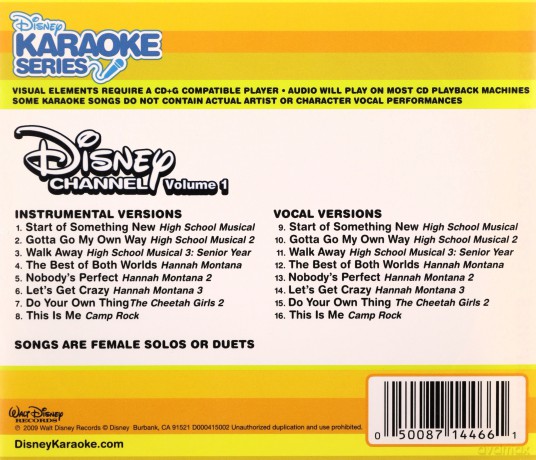 Vol. 1-Disney Channel Karaoke [CD]