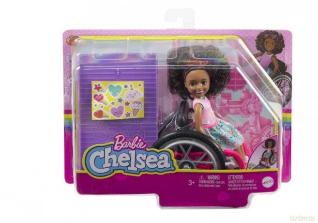 Barbie Chelsea na Wozku Ast Hgp283