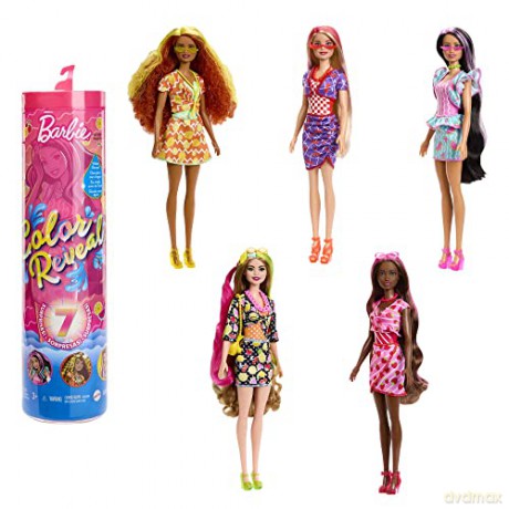 Barbie Color Rev Słodkie Owoce Lalka Ast Hjx496