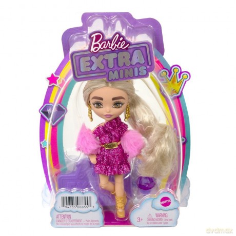 Barbie Extra Mala Lalka Różowy Strój Hjk67 W3