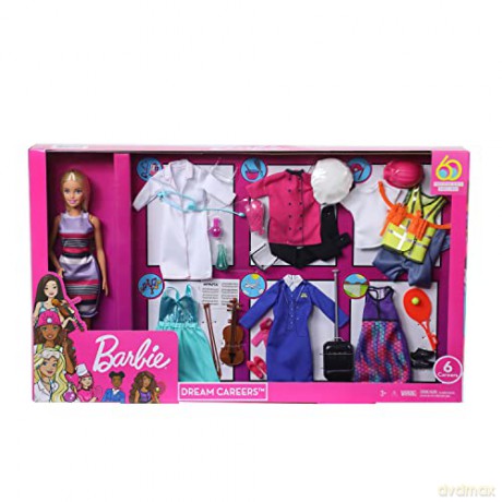 Barbie Kariera Lalka 6 Ubranek Gwm974