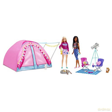 Barbie Kemping Zestaw z Namiotem 2 Lalki Hgc184