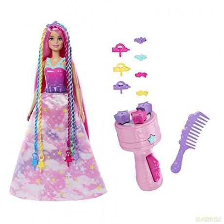 Barbie Księżniczka Zakręcone Pasemka Hnj064