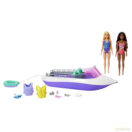 Barbie Łódź 2 Lalki Zestaw Filmowy Hhg602