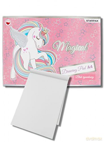 Blok Rysunkowy A4 20 Kartek Biały Unicorn Starpak 479726 20 sztuk