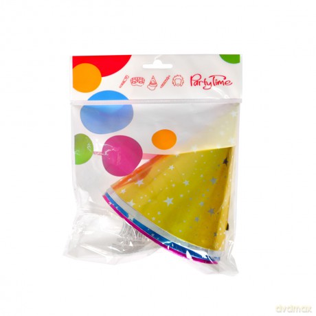 Czapeczka Urodzinowa Papierowa Magic Party Op4 szt Pbh K6047