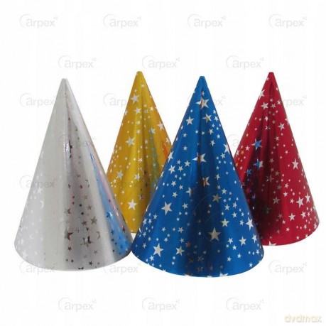 Czapeczka Urodzinowa Papierowa Magic Party Op4 szt Pbh K6047
