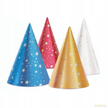 Czapeczka Urodzinowa Papierowa Magic Party Op4 szt Pbh K6047