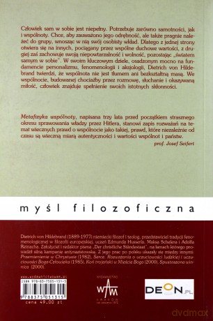Metafizyka Wspólnoty. Rozważania nad istotą i wartością wspólnoty [KSIĄŻKA]
