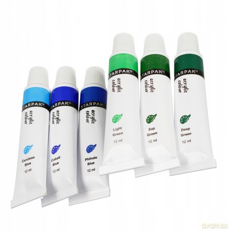 Farby Akrylowe 24 Kolory 12ml Starpak 484975