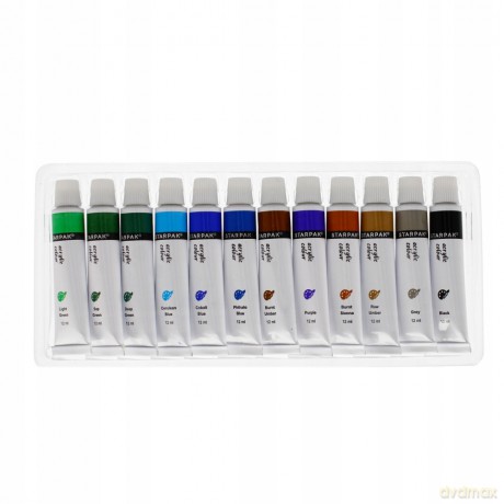 Farby Akrylowe 24 Kolory 12ml Starpak 484975