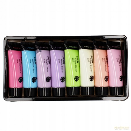 Farby Akrylowe 8 Kolorów 25ml Pastelowe Starpak 484978