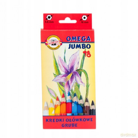 Kredki Ołówkowe 18 Kolorów/180 Jumbo K-I-N 3383/18 468080 Koh-I-Noor
