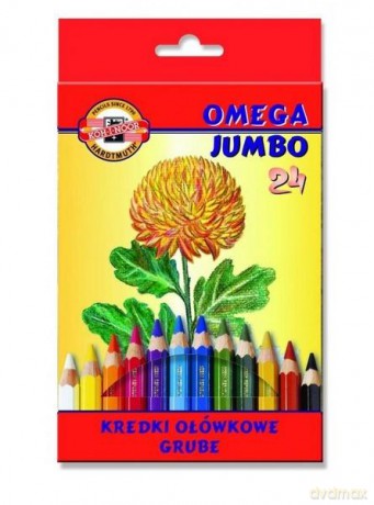 Kredki Ołówkowe 24 Kolory Jumbo Koh-I-Noor 3384/24
