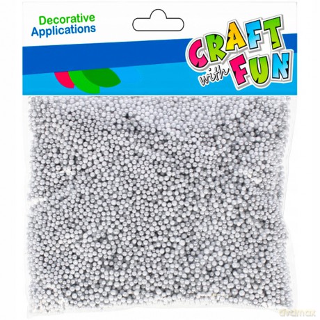 Kulki Styropianowe Dekoracyjne Srebrne 10g 4mm Craft With Fun 501464