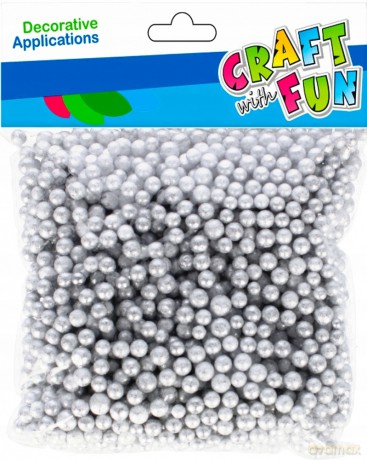 Kulki Styropianowe Dekoracyjne Srebrne 10g 7mm Craft With Fun 501465