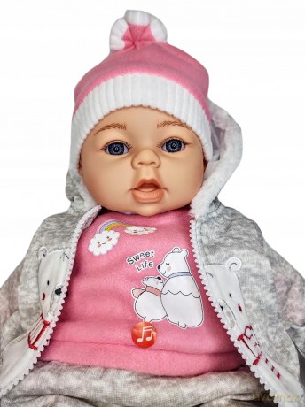Lalka 45 cm z Akcesoriami w Ubranku Popielatym 565258 Ad
