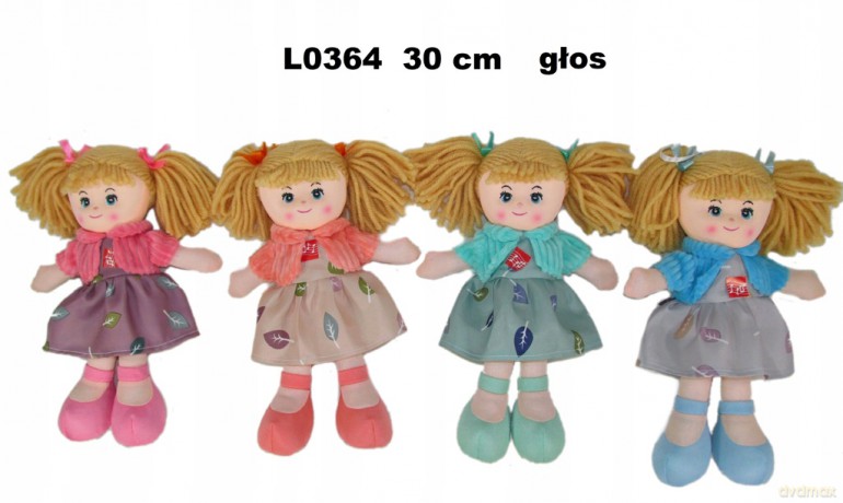 Lalka Szmaciana z Glosem 30 cm Turkus Plpl Sa Fol
