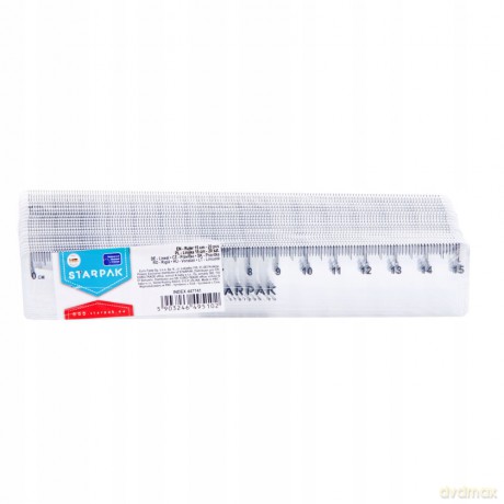 Linijka Plastikowa 15 cm Starpak 447742 20 sztuk