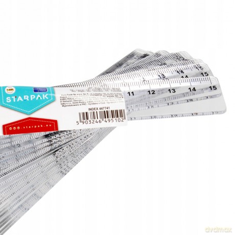 Linijka Plastikowa 15 cm Starpak 447742 20 sztuk