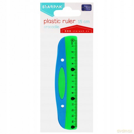 Linijka Plastikowa 15 cm Granatowo/Zielona Pbh Starpak 470968