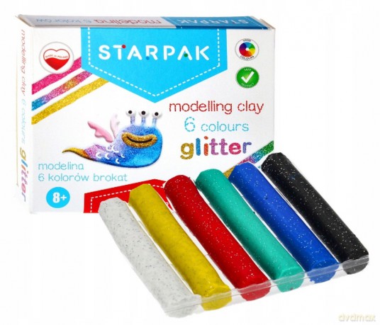 Modelina 6 Kolorów Brokat Starpak 472926